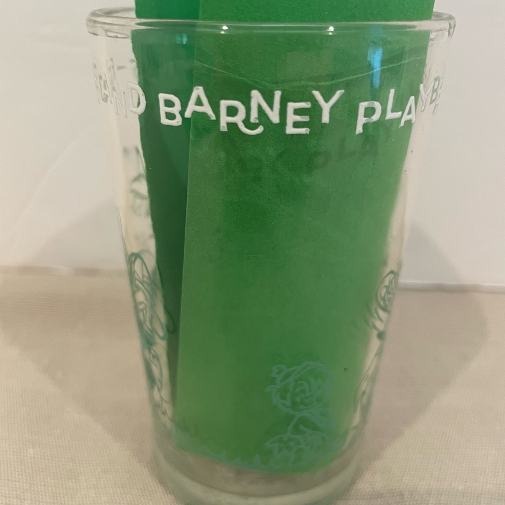 Vintage The Flintstones Barney Baseball Vintage Juice Glass 1964